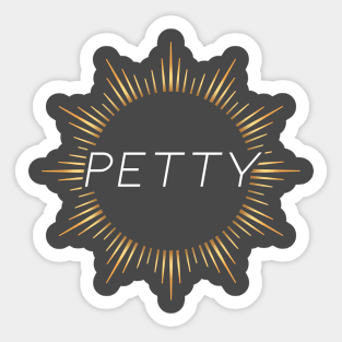 Petty (white) Sticker